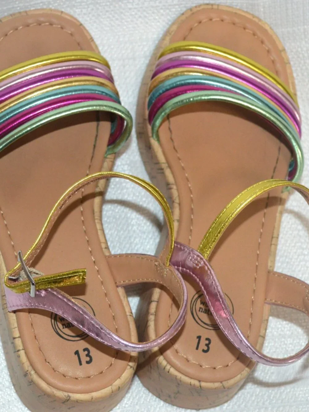 Wonder Nation Metallic Sandals – Size 13